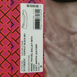 Tory Burch black flats size 9